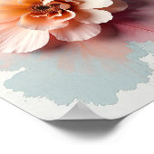 Abstracte kunst - Waterverf Brush Stroke Design 1 Poster (Hoek)