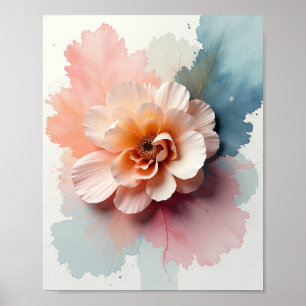 Abstracte kunst - Waterverf Brush Stroke Design 1 Poster