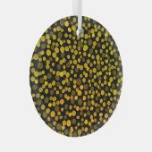 Abstracte kunst: Waterverf Creatieve Vlekken. Glas Ornament (Voorkant Rechts)