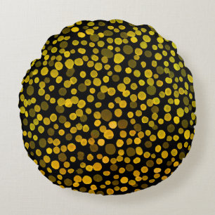 Abstracte kunst: Waterverf Creatieve Vlekken. Rond Kussen