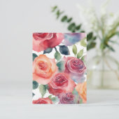 Abstracte Kunst - Waterverfrozen Briefkaart (Staand voorkant)