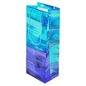 Abstracte Kunst Wijn Cadeautas (Voorkant Gekanteld)