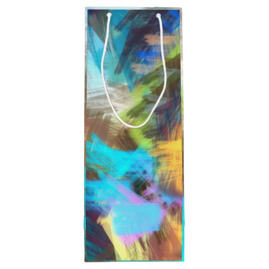 Abstracte Kunst Wijn Cadeautas (Achterkant)