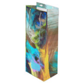 Abstracte Kunst Wijn Cadeautas (Voorkant Gekanteld)