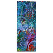 Abstracte kunst wijn cadeautas (Voorkant)