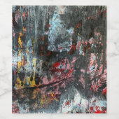 Abstracte kunst wijn etiket (Enkel label)