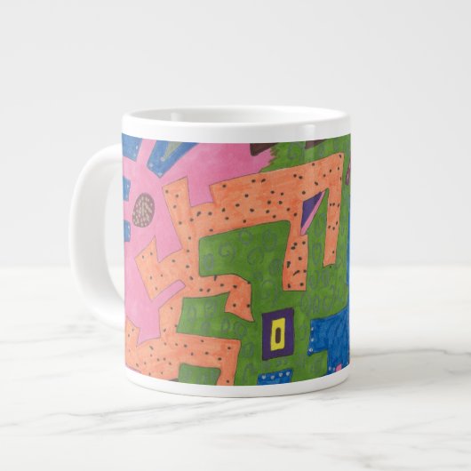 abstracte kunst "WildLife" Grote Koffiekop (Links)