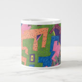 abstracte kunst "WildLife" Grote Koffiekop (Voorkant)