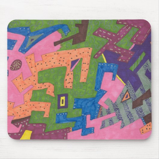 abstracte kunst "WildLife" Muismat (Voorkant)