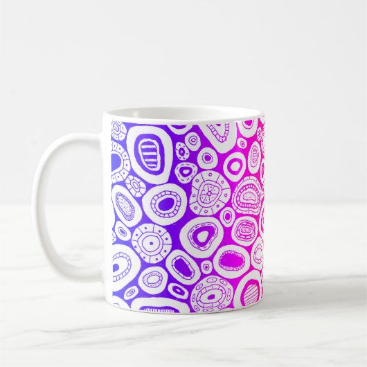 Abstracte Kunst Willekeurige Blob-vormen Koffiemok (Links)