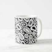 Abstracte Kunst Willekeurige Blob-vormen Koffiemok (Voorkant rechts)