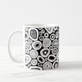 Abstracte Kunst Willekeurige Blob-vormen Koffiemok