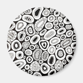 Abstracte Kunst Willekeurige Blob-vormen Magneet