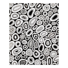 Abstracte Kunst Willekeurige Blob-vormen Perfect Poster