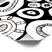 Abstracte Kunst Willekeurige Blob-vormen Perfect Poster (Hoek)