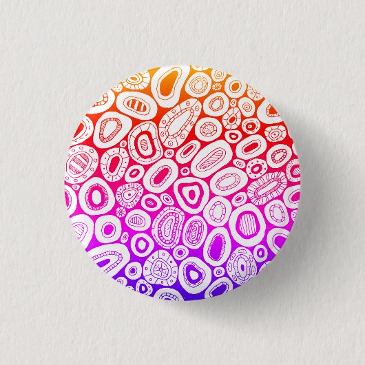 Abstracte Kunst Willekeurige Blob-vormen Ronde Button 3,2 Cm (Voorkant)