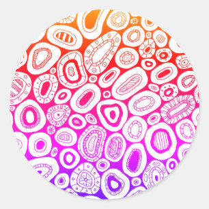 Abstracte Kunst Willekeurige Blob-vormen  Ronde Sticker