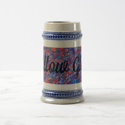 abstracte kunst Willow Glen in hoofdletters Bierpul (Center)