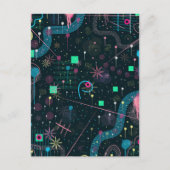 Abstracte Kunst: Winterhemels Briefkaart (Voorkant)