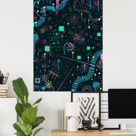 Abstracte Kunst: Winterhemels Poster