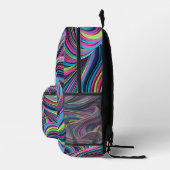 Abstracte Kunst Woestijnduin Neon Rimpel Rugzak (Rechts)