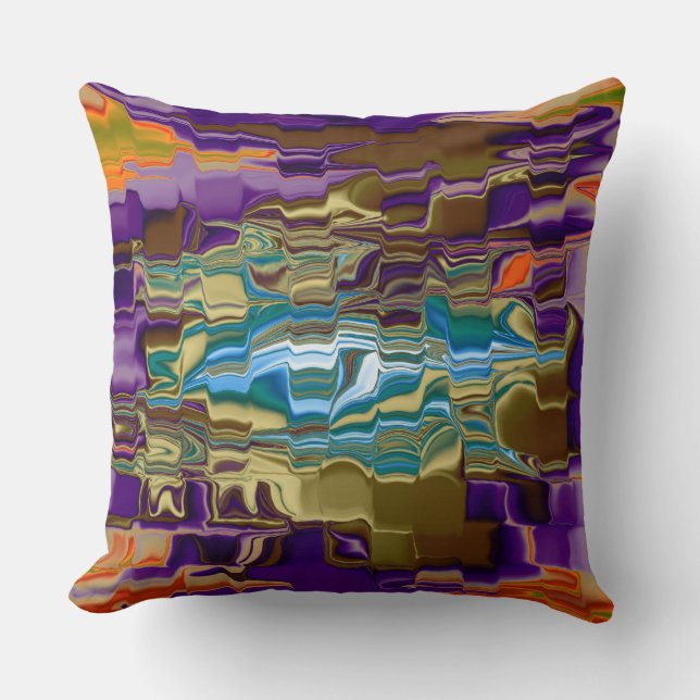 Abstracte Kunst Worp Kussen (Voorkant)