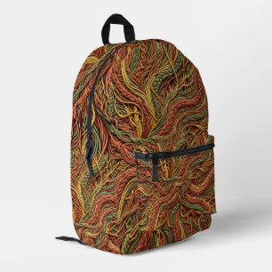 Abstracte Kunst Wortelnetwerk Aardtint Rugzak
