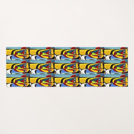 Abstracte Kunst Yoga Mat (Achterkant (horizontaal))