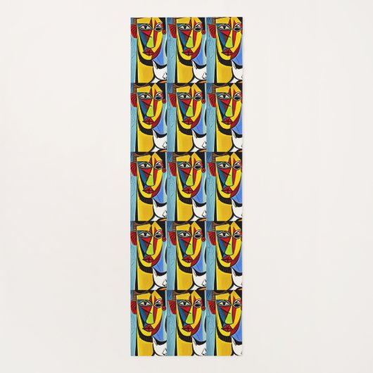Abstracte Kunst Yoga Mat (Achterkant)
