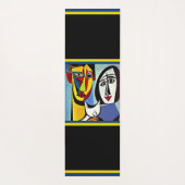 Abstracte Kunst Yoga Mat (Achterkant)