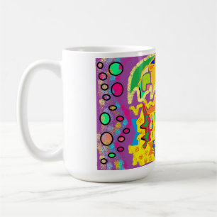 Abstracte kunst zoals Josephs Multi gekleurde jas! Koffiemok