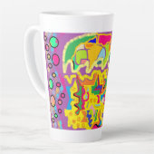 Abstracte kunst zoals Josephs Multi gekleurde jas! Latte Mok (Linkerhoek)