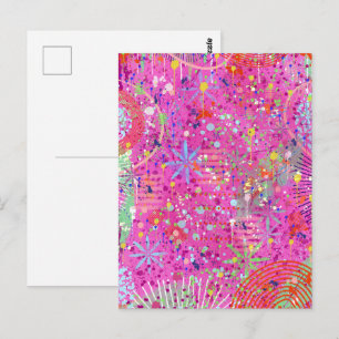 Abstracte Kunst: Zomer Dromen Briefkaart