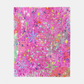 Abstracte Kunst: Zomer Dromen Fleece Deken (Voorkant)