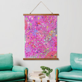 Abstracte Kunst: Zomer Dromen Hangend Wandkleed