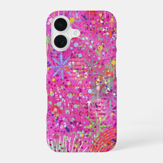 Abstracte kunst: Zomer Dromen iPhone 16 Hoesje (Achterkant)
