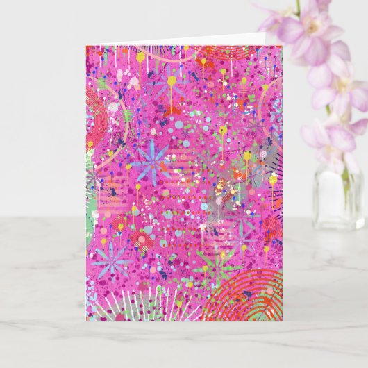 Abstracte Kunst: Zomer Dromen Kaart (Orchidee)