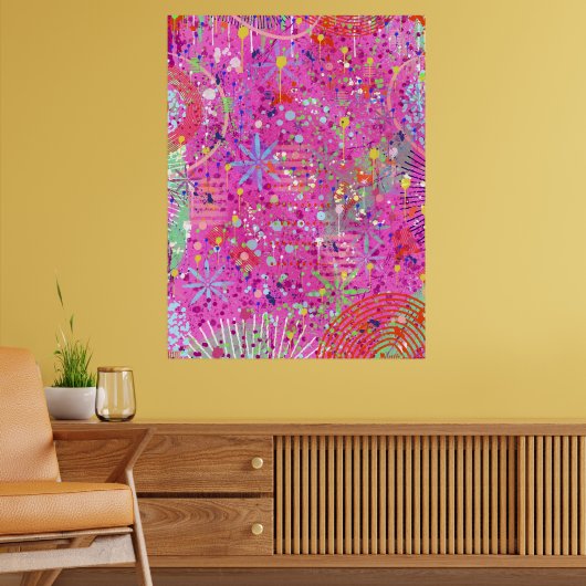 Abstracte Kunst: Zomer Dromen Poster (Woonkamer 2)