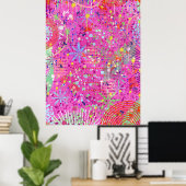 Abstracte Kunst: Zomer Dromen Poster (Thuiskantoor)