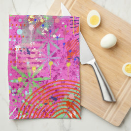 Abstracte Kunst: Zomer Dromen Theedoek