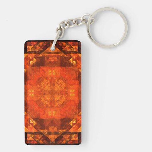 Abstracte kunst zonder grenzen sleutelhanger (achterkant)