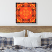Abstracte kunst zonder grenzen zwart-wit canvas afdruk (Insitu (Slaapkamer))
