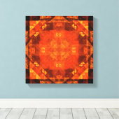 Abstracte kunst zonder grenzen zwart-wit canvas afdruk (Insitu (Houten vloer))