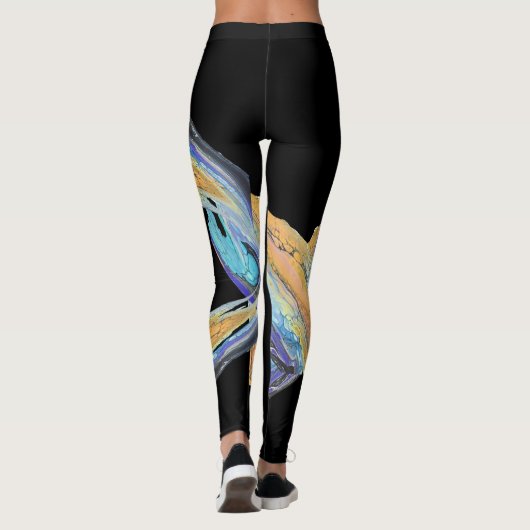 Abstracte kunst zorgt voor unieke Leggings (Achterkant)