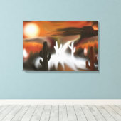 Abstracte Kunst Zuidwest Vuur en IJs Canvas Afdruk (Insitu (Houten vloer))