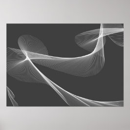 Abstracte Kunst - Zwart en Wit Poster