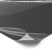 Abstracte Kunst - Zwart en Wit Poster (Hoek)