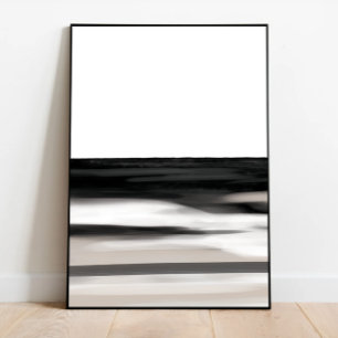 Abstracte Kunst, Zwart Tan & Wit, Modern Statement Poster