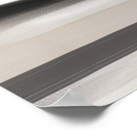 Abstracte Kunst, Zwart Tan & Wit, Modern Statement Poster (Hoek)