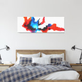 Abstracte Kunst Zwart Wit Expressionistisch Schild Canvas Afdruk (Insitu (Slaapkamer))